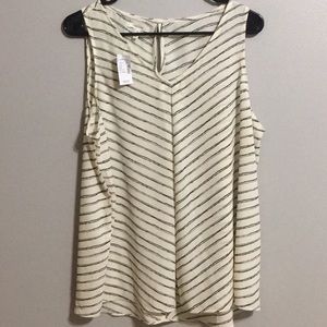 Cream and black blouse